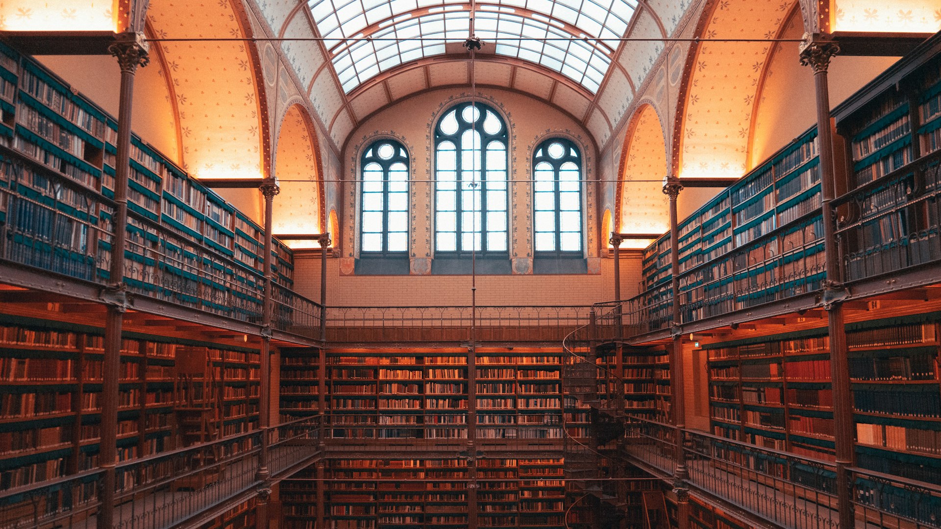 a large room filled with lots of books